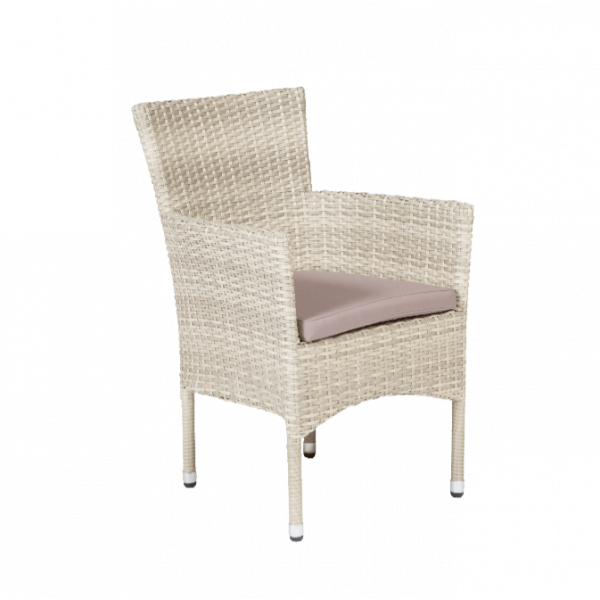 Set 8 kunststof stoelen + tafel 220x100 cm. - Afbeelding 2