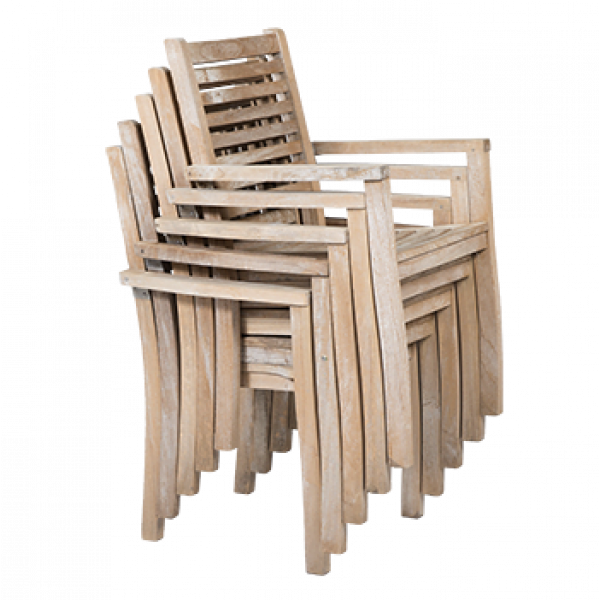 Dapperheid milieu Banket Gebruikte set 6 teakhouten stoelen + tafel 145×90 cm. – Horeca Terras  Service