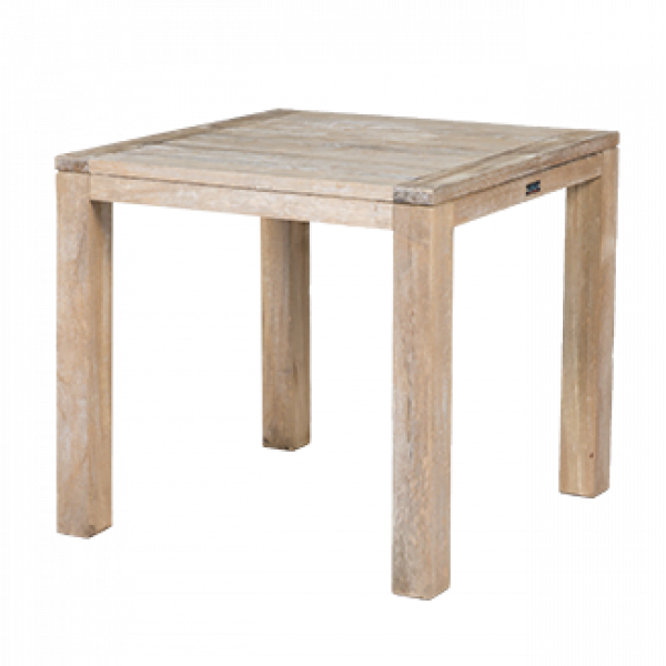 Gebruikte tafel 90×90 cm. Teakhout Horeca Terras