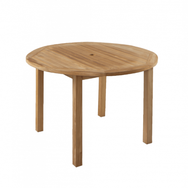 Showroommodel tafel rond 120 cm. Teakhout