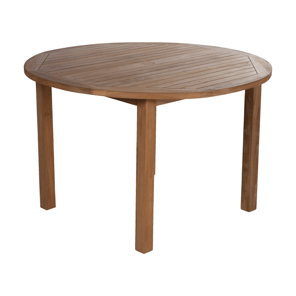 Voordracht Orthodox verzending Tafel Elzas (large) rond 180 cm. Teakhout – Horeca Terras Service