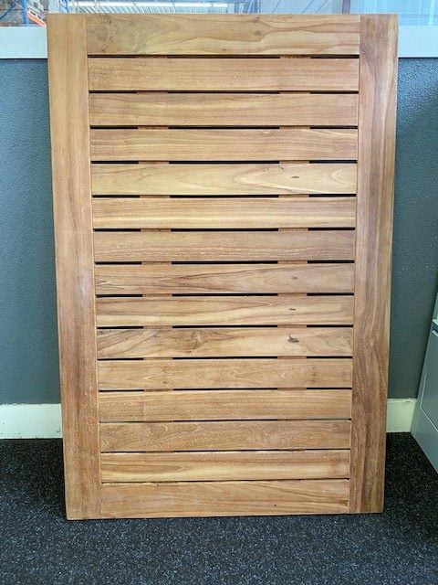 Tafelblad teak Muiderslot 120×80 cm. – Horeca Service