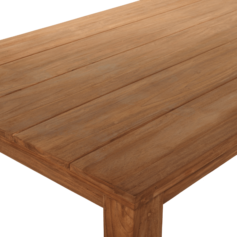 dichters Articulatie punt Tafel 220×100 cm Sumatra. Teakhout – Horeca Terras Service